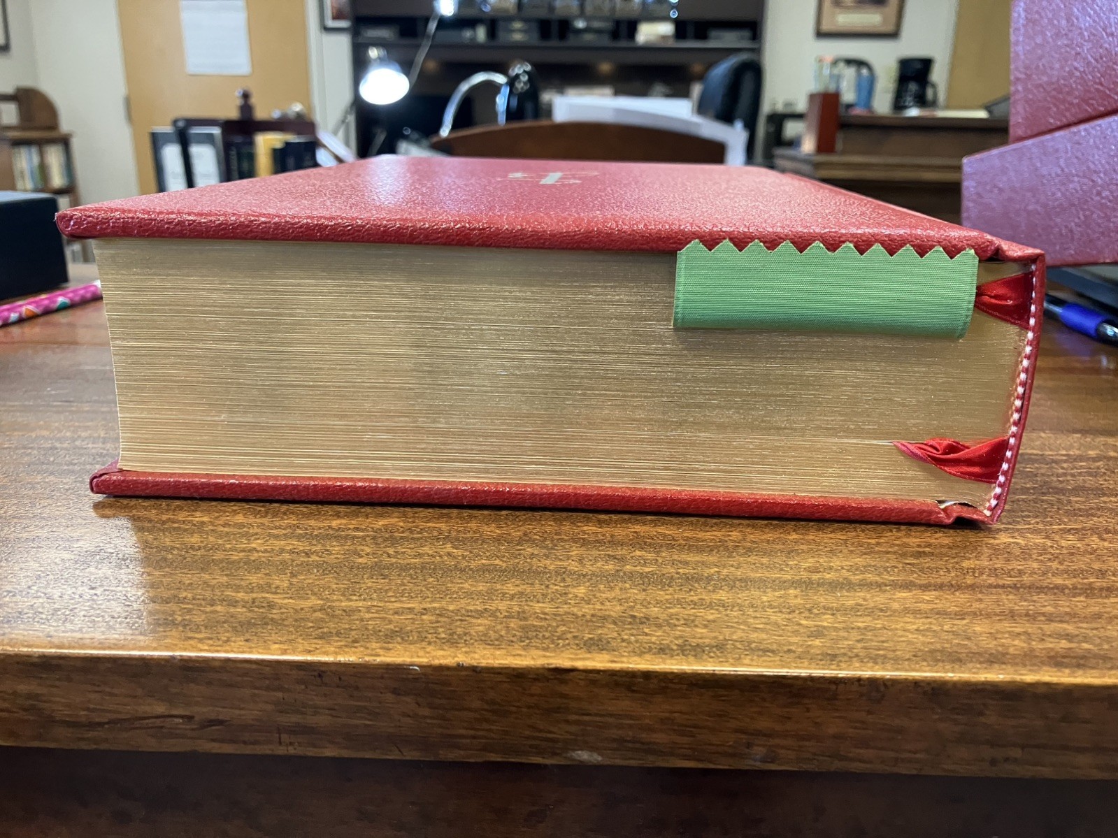 Salvador Dali The Jerusalem Bible Red Leather Bound Illustrated Bible 1970 EUC