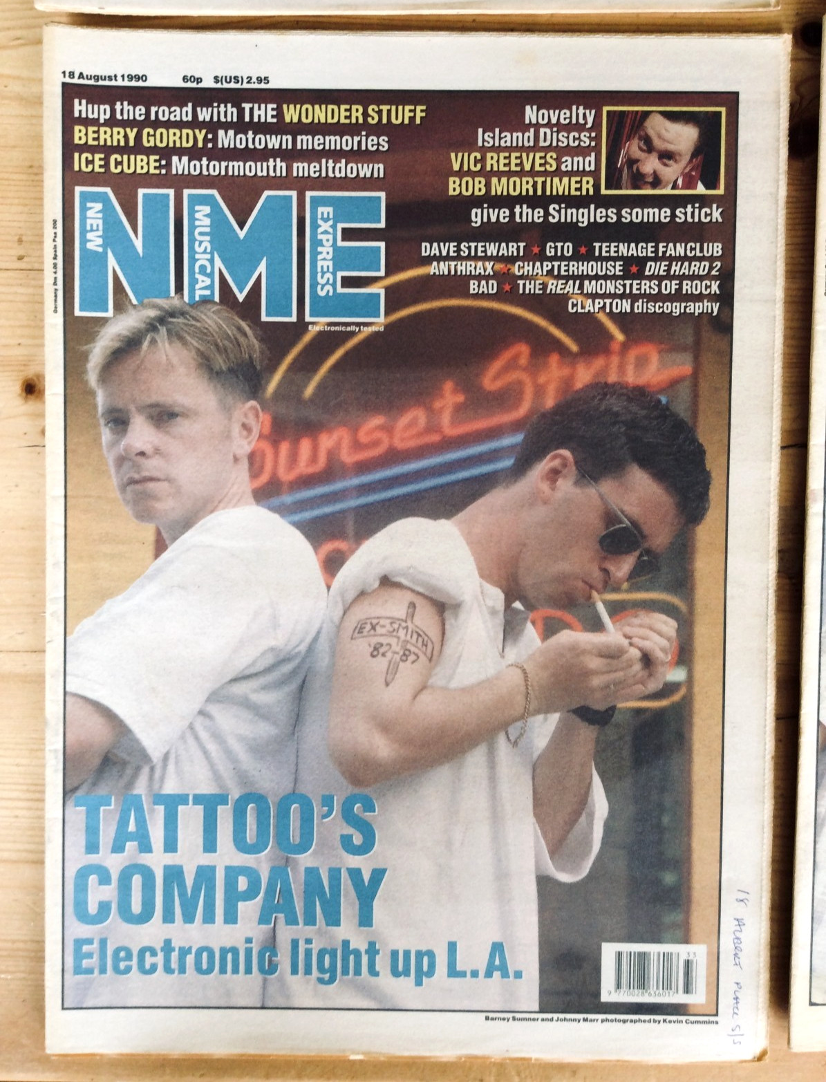 NME. New Musical Express Magazines. August 1990. Four issues. No Posters.