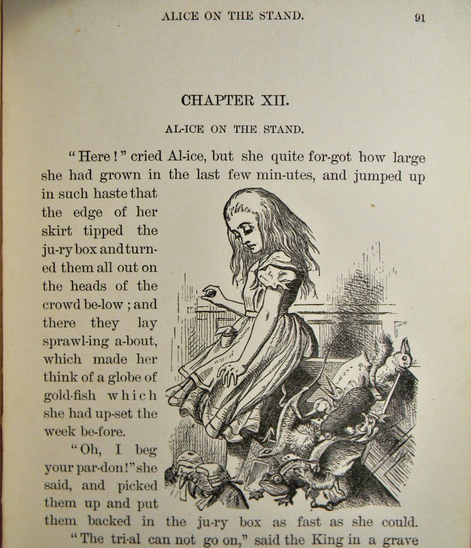 RARE Alice in Wonderland FIRST EDITION Lewis Carroll TENNIEL ILLUSTRATED Antique