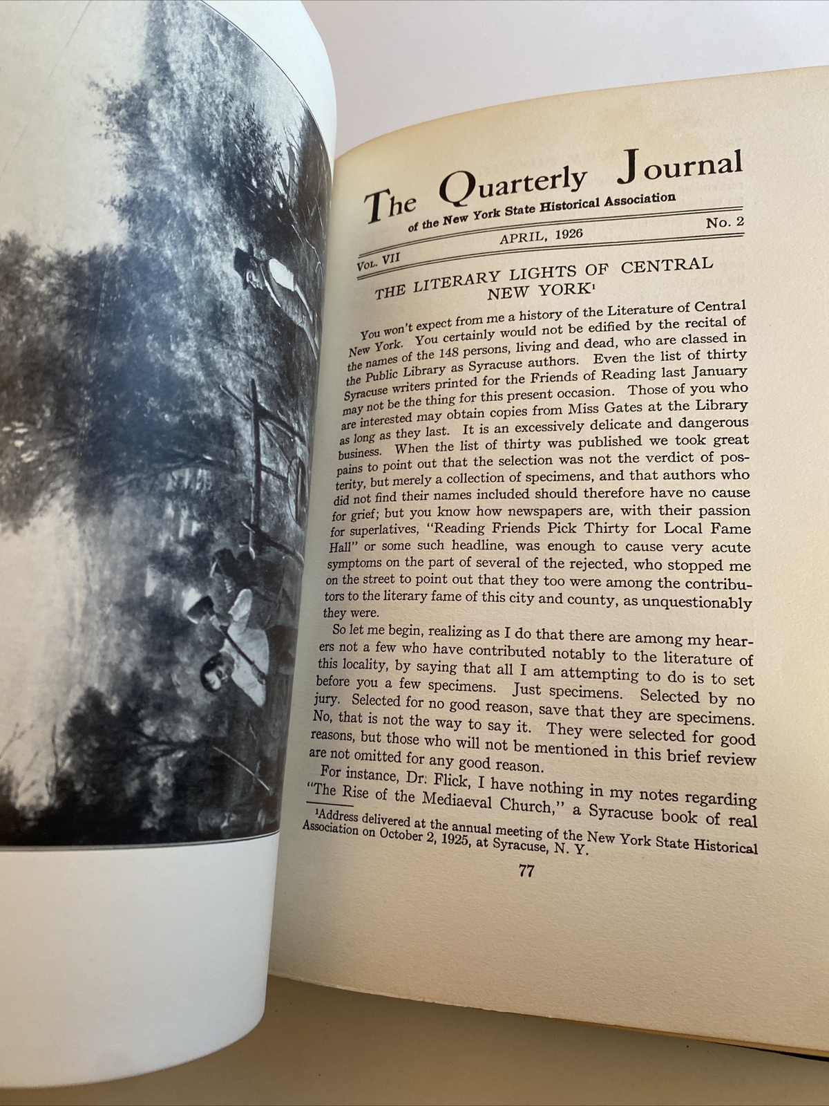 1926 Antique Book New York State Historical Association Quarterly Journal abq