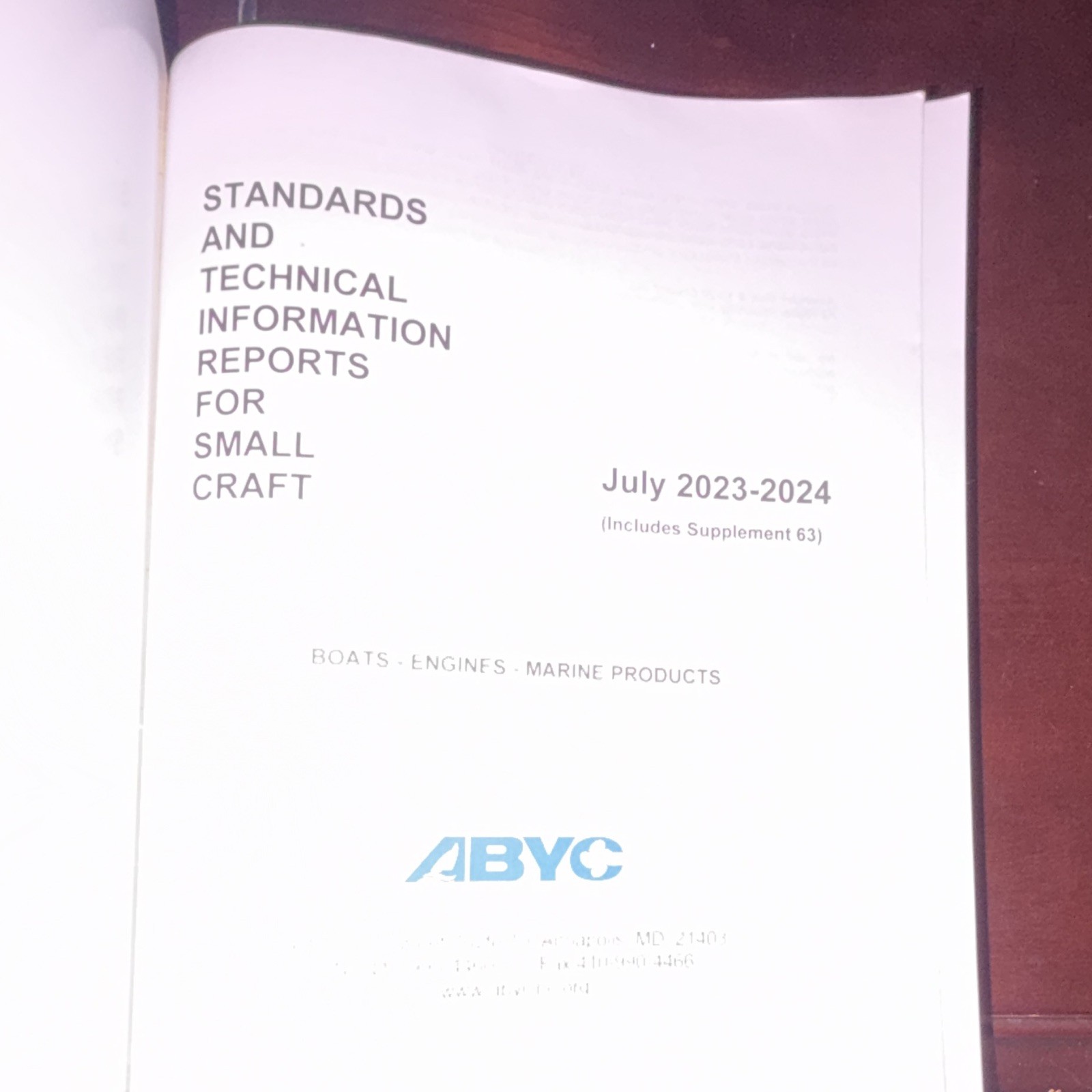 ABYC Standards & Technical Info Reports for Small Craft Jul 2023-2024 PB 1st
