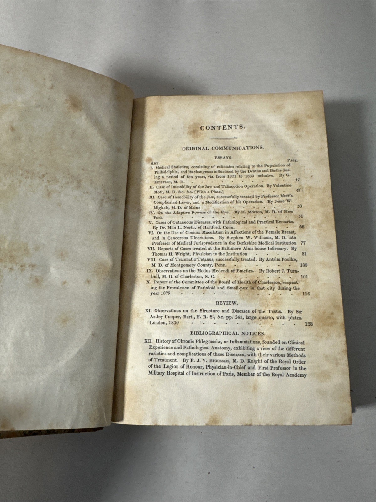 American Journal Medical Sciences 1831 First Edition Book Plates Volume 9