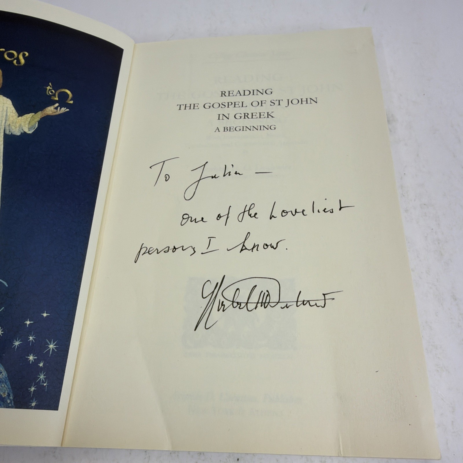 College Classical Series – Reading the Gospel of St. John in Greek Signed PB