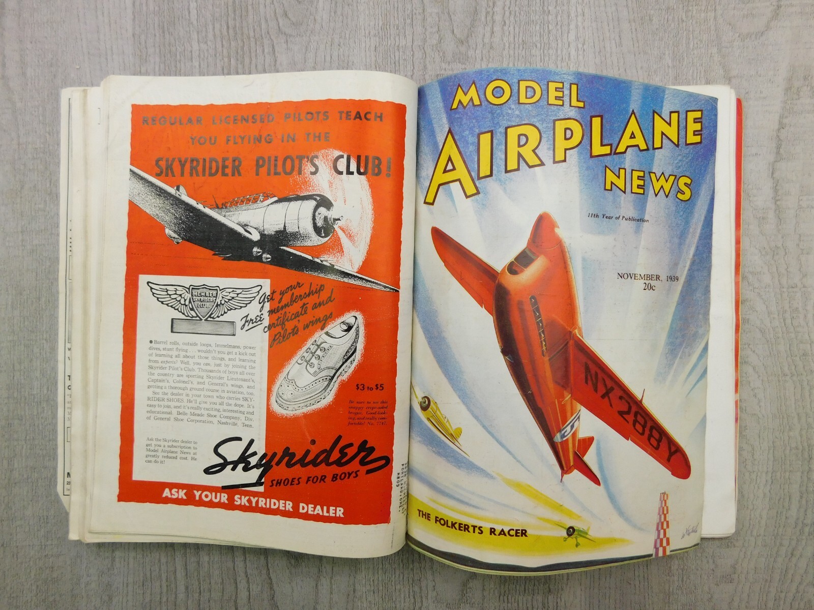 MODEL AIRPLANE NEWS FEB JUN JUL AUG 1939 Planes WII Boeing Vintage Magazine Lot
