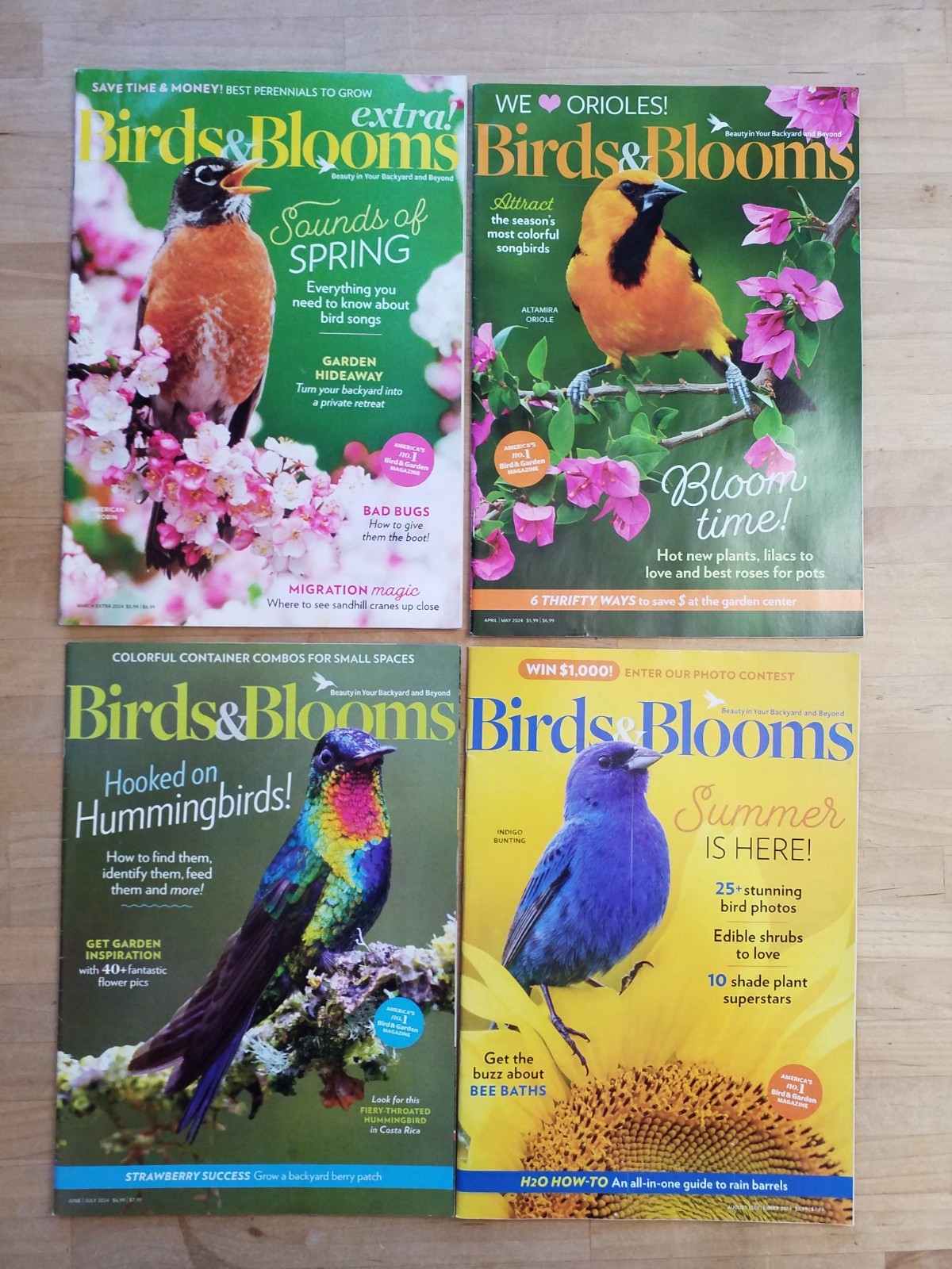 Birds & Blooms Magazine Lot of 25 2018-2024 Mixed Bundle GREAT