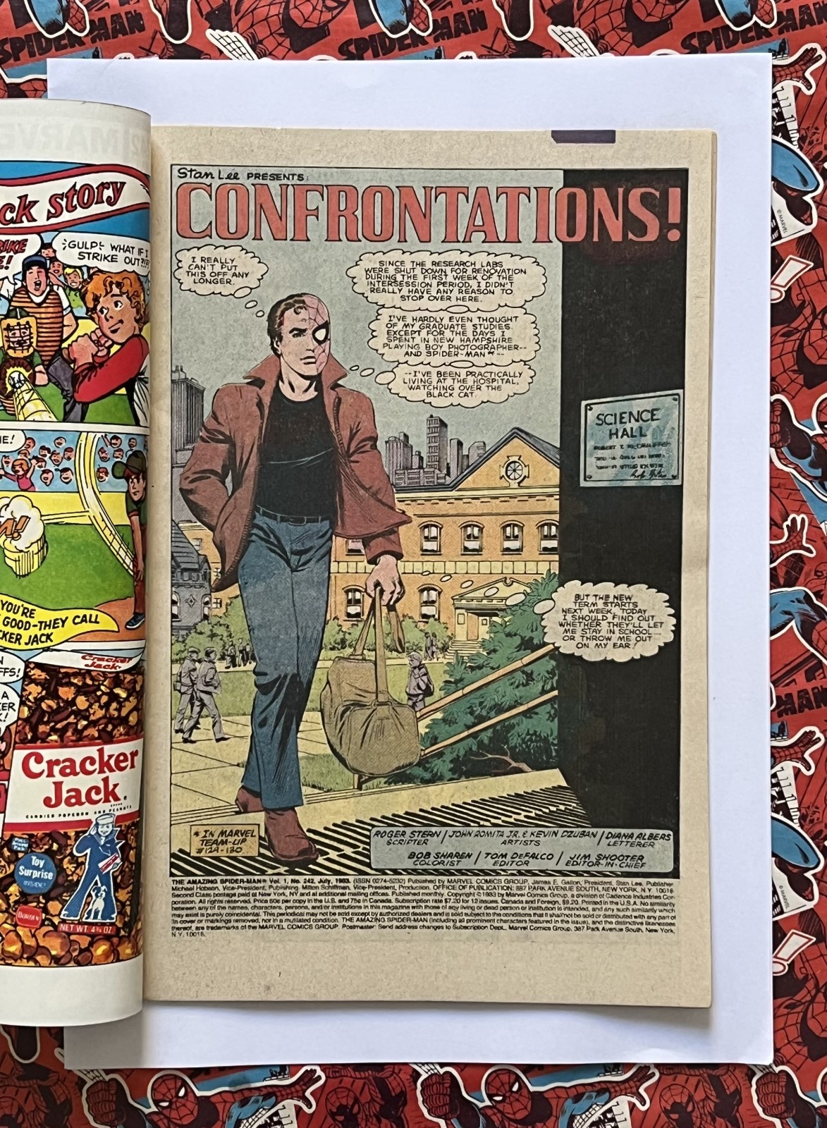 AMAZING SPIDER-MAN #242 – JUL 1983 – BLACK CAT APPEARANCE! – FN/VFN (7.0) CENTS!