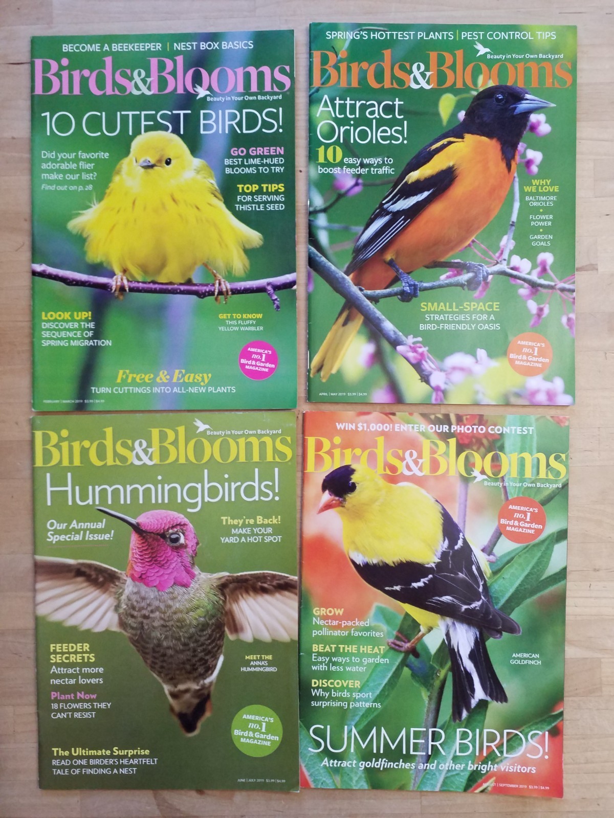 Birds & Blooms Magazine Lot of 25 2018-2024 Mixed Bundle GREAT