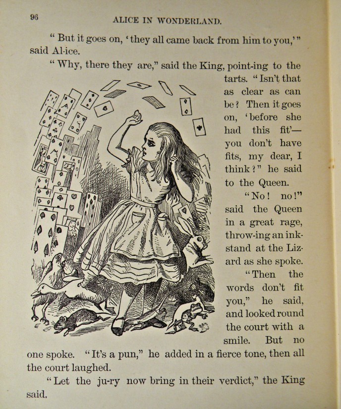 RARE Alice in Wonderland FIRST EDITION Lewis Carroll TENNIEL ILLUSTRATED Antique