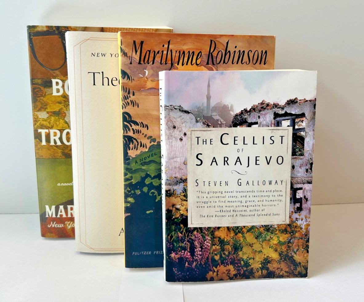 Theo of Golden, Home, The Cellist of Sarajevo, Book Club for Troublesome Women
