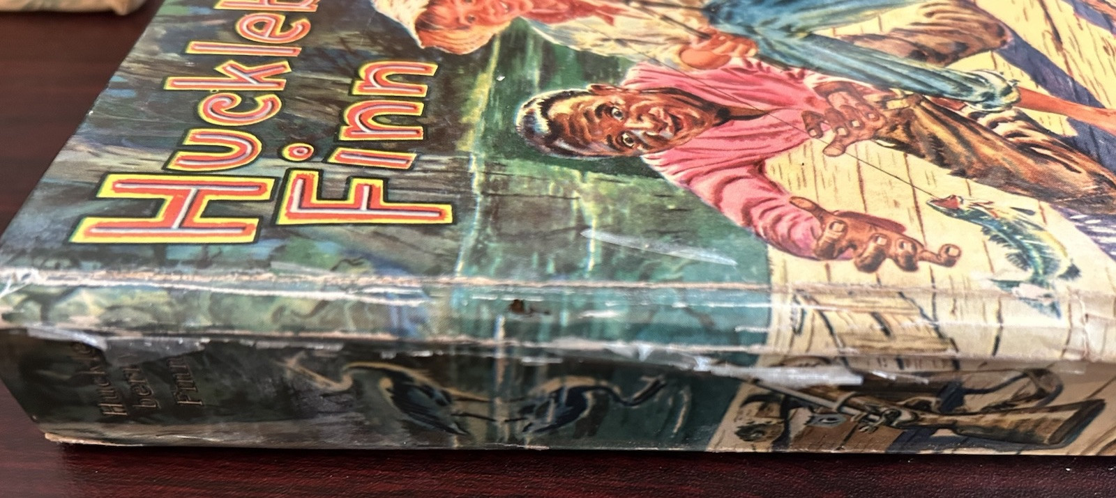 #584 6 Books Robinson Crusoe, Huck Finn , Tom Sawyer,Davy Crockett & More !