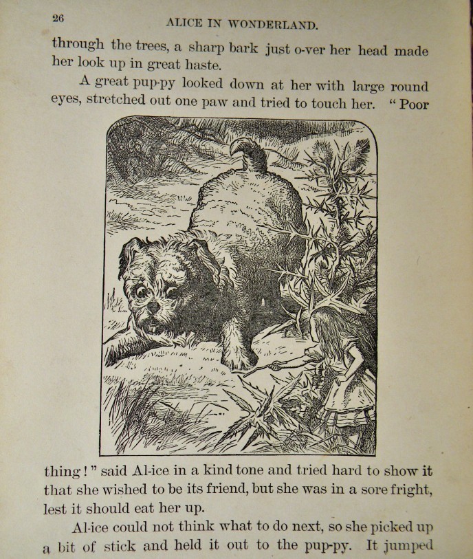 RARE Alice in Wonderland FIRST EDITION Lewis Carroll TENNIEL ILLUSTRATED Antique