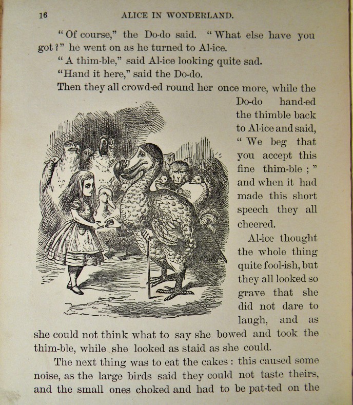 RARE Alice in Wonderland FIRST EDITION Lewis Carroll TENNIEL ILLUSTRATED Antique