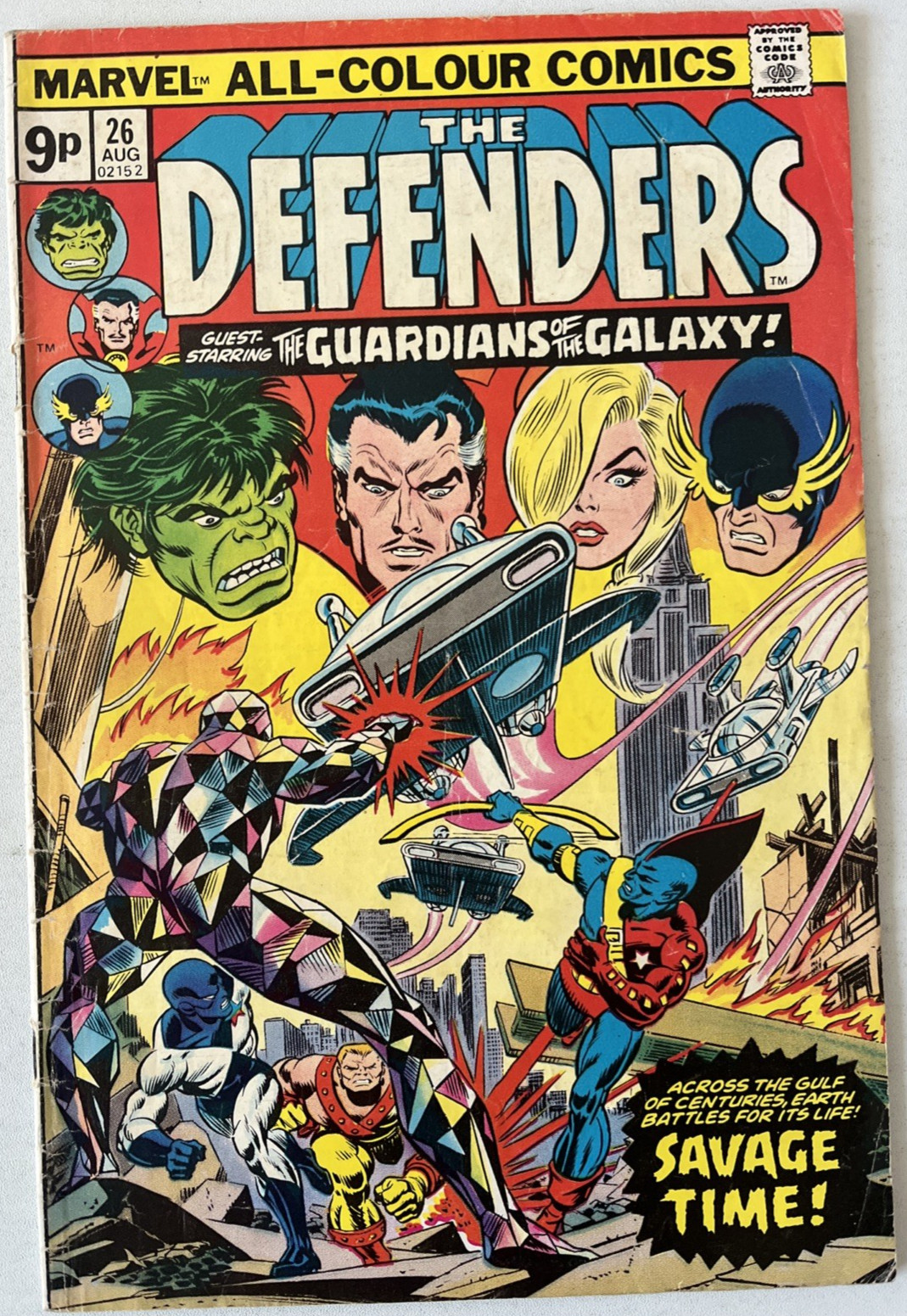 DEFENDERS NUMBER 26. 1ST SERIES. AUGUST 1975. VG/FN CONDITION.