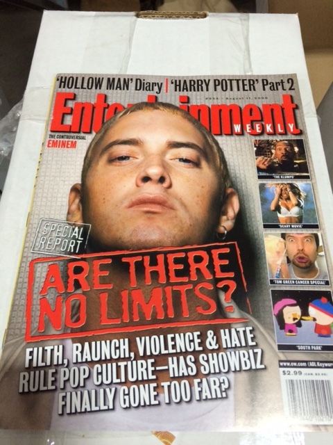 AUGUST 11, 2000 EMINEM Marshall Mathers Rap CD Entertainment Weekly #554 MINT
