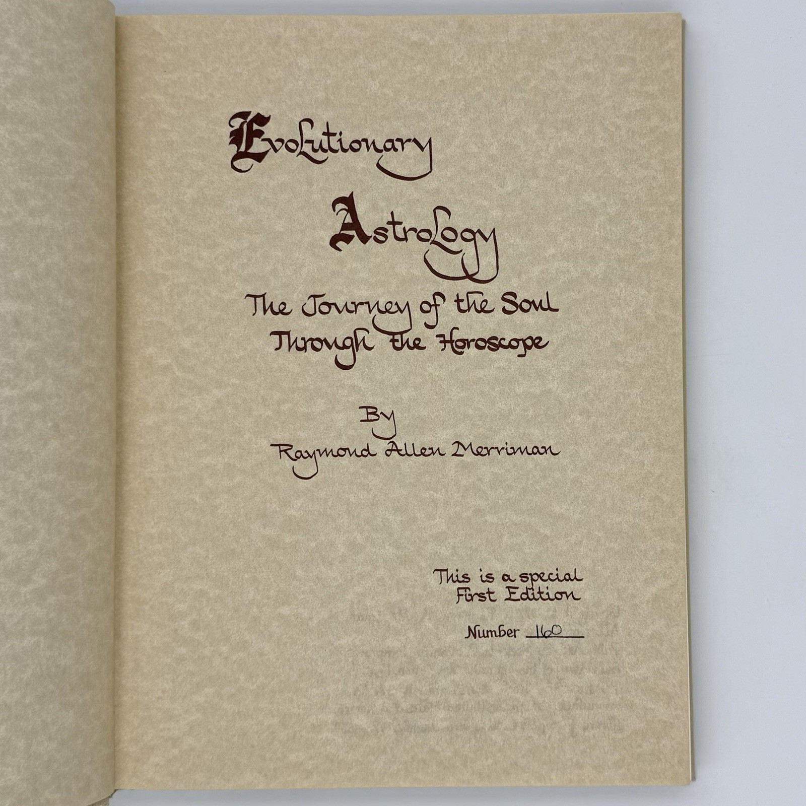 *Signed* Evolutionary Astrology – Raymond Allen Merriman (Limited edition, #160)