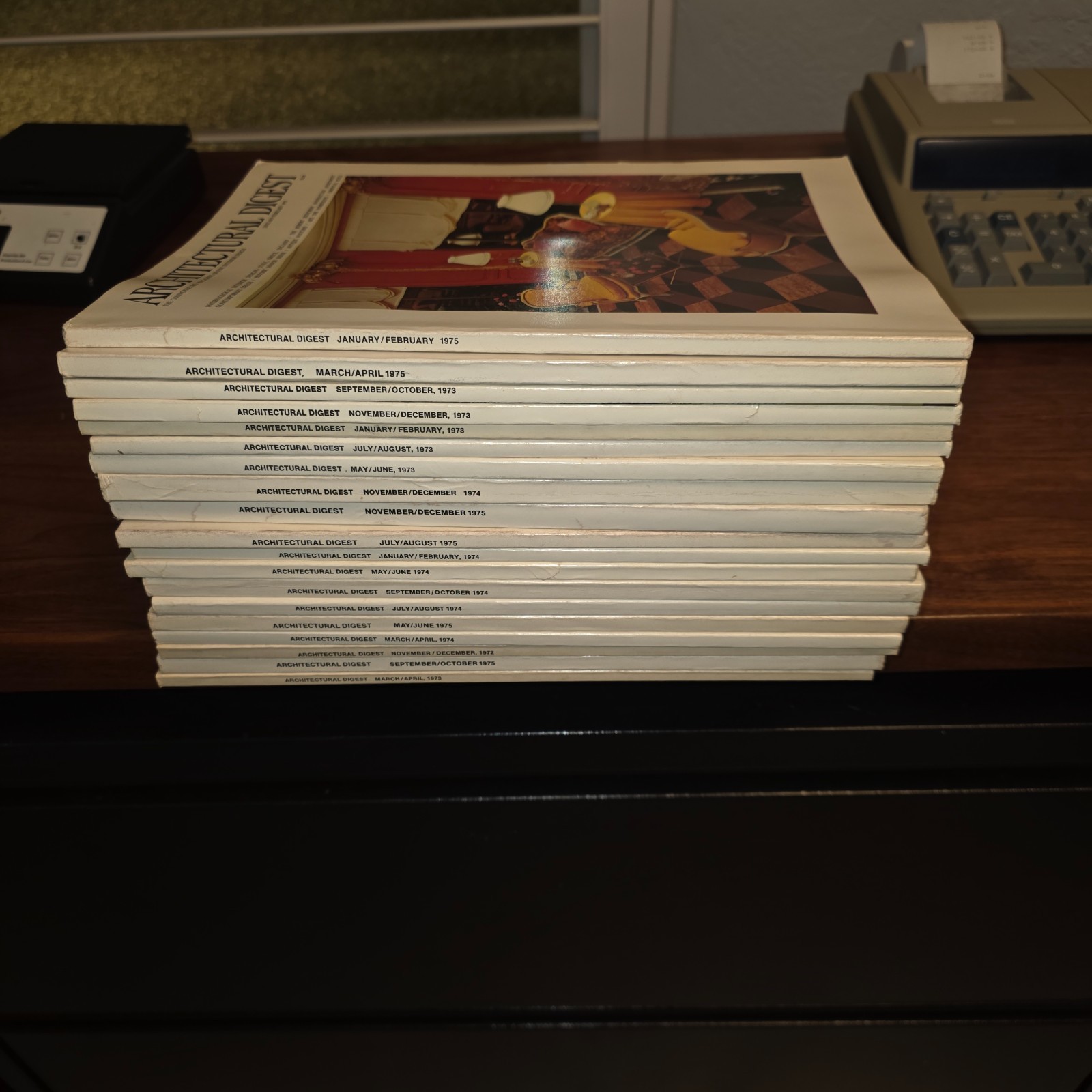 Large Lot Of 19 ARCHITECTURAL DIGEST MAGAZINES Vintage 1970’s