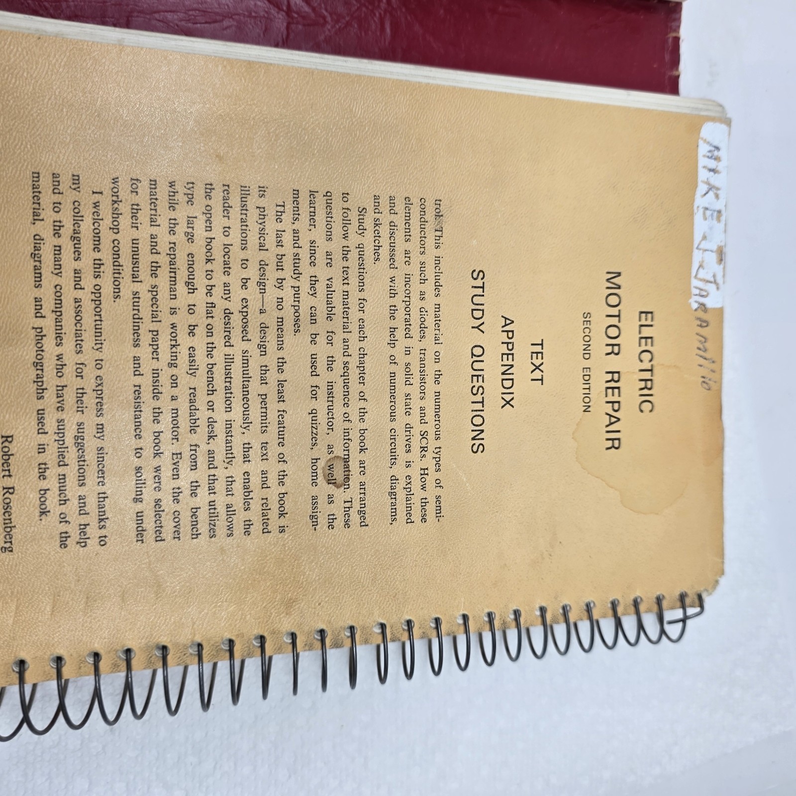 Electric Motor Repair Rosenberg 1970 Second Edition Electrical Engineering Holt