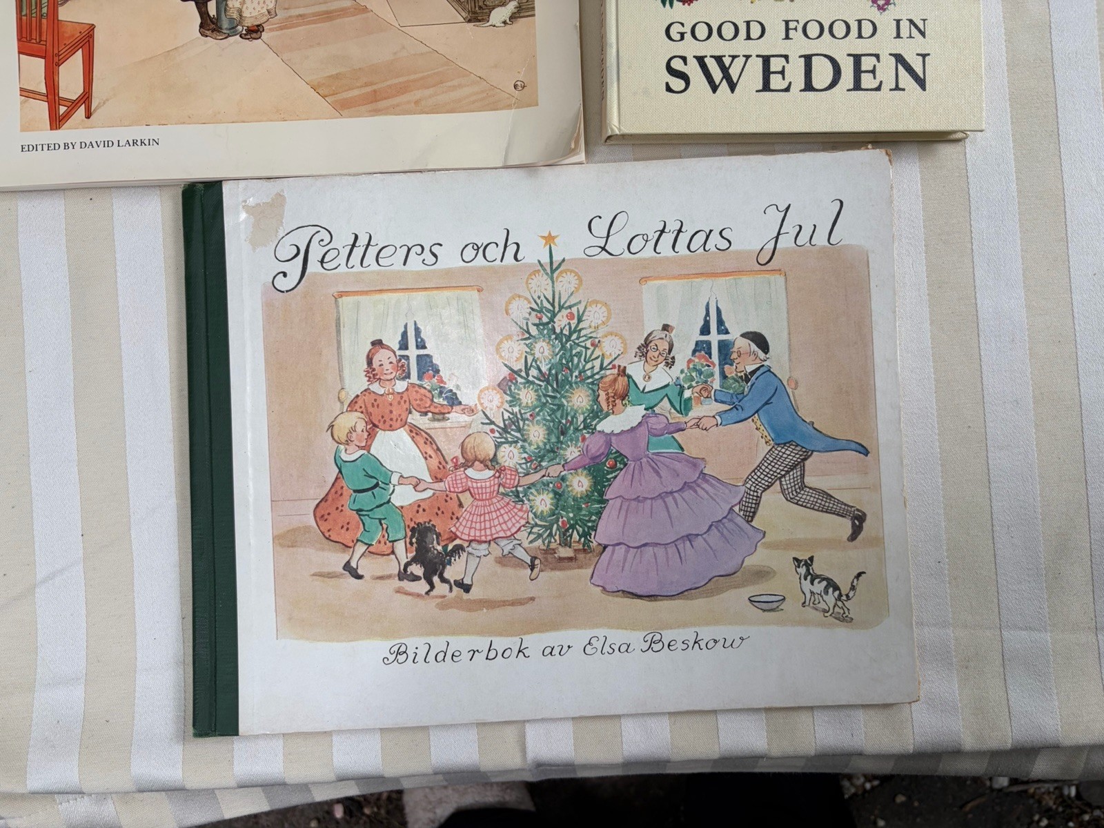 Lot 3 Sweden Books Good Food Cookbook + Carl Larsson Paintings & Petters Vtg