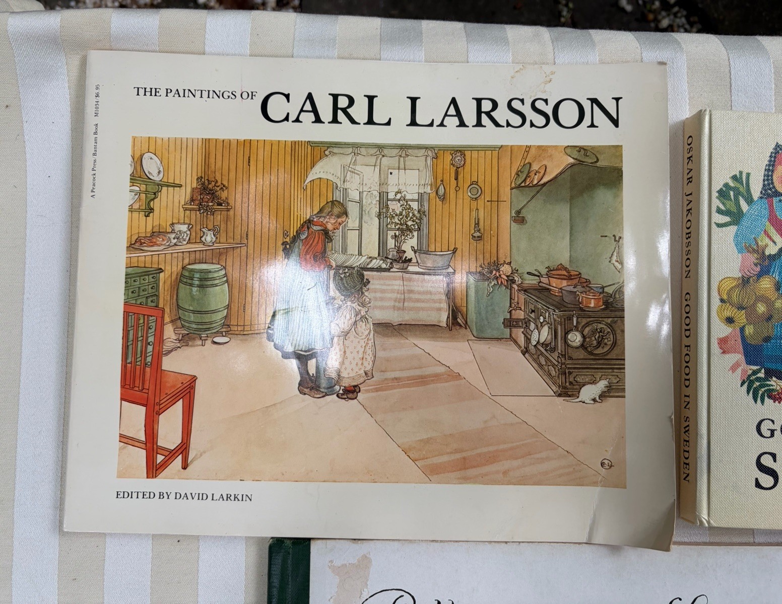 Lot 3 Sweden Books Good Food Cookbook + Carl Larsson Paintings & Petters Vtg