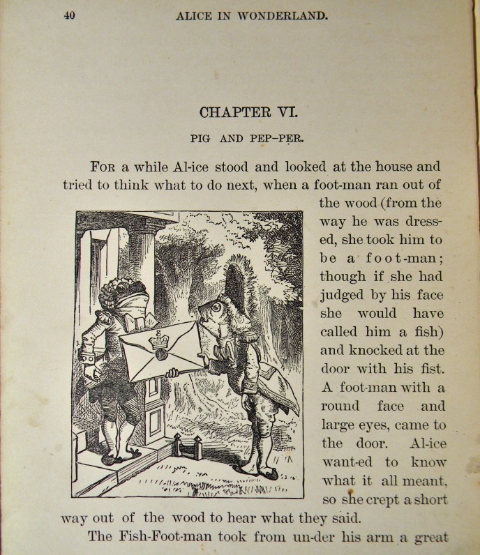 RARE Alice in Wonderland FIRST EDITION Lewis Carroll TENNIEL ILLUSTRATED Antique