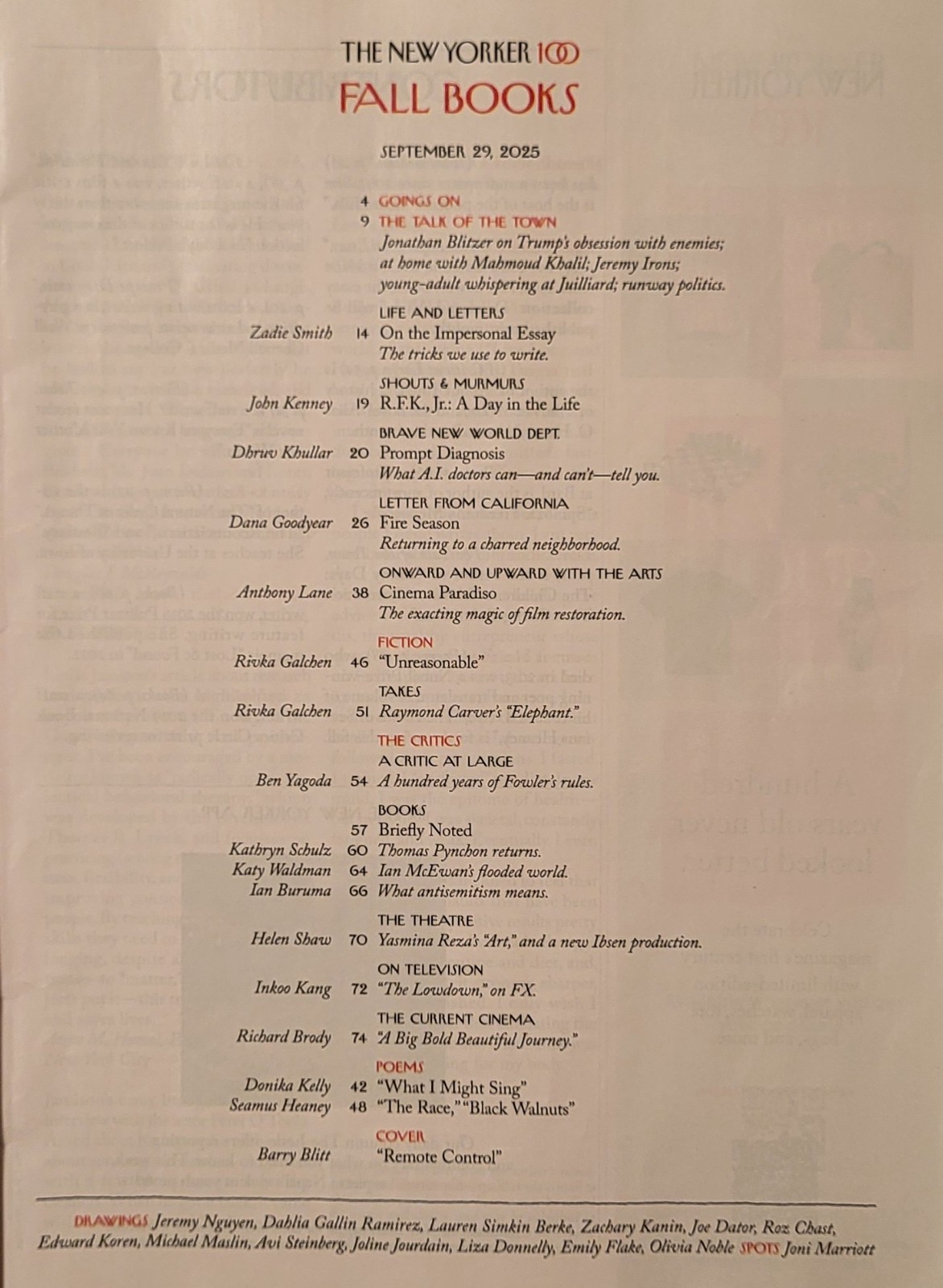 The New Yorker Magazine September 29 2025