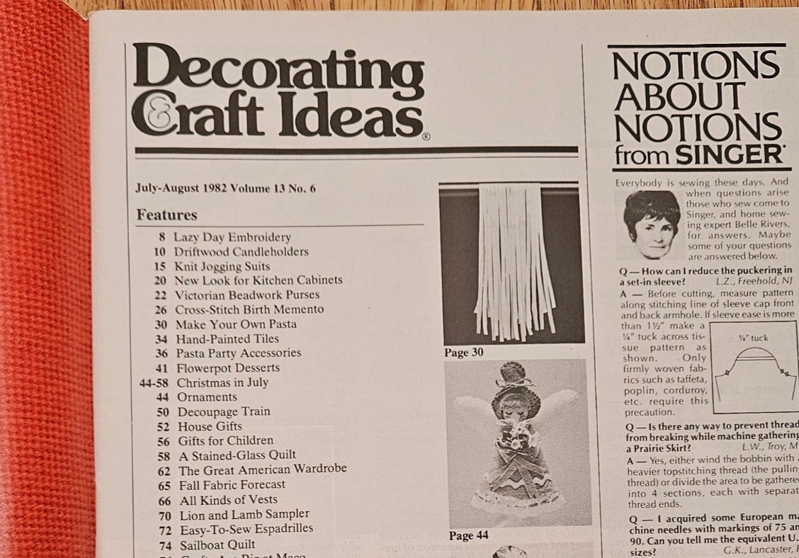Decorating & Craft Ideas Magazine July/August 1982, 20-25 Projects, Ephemera Adv