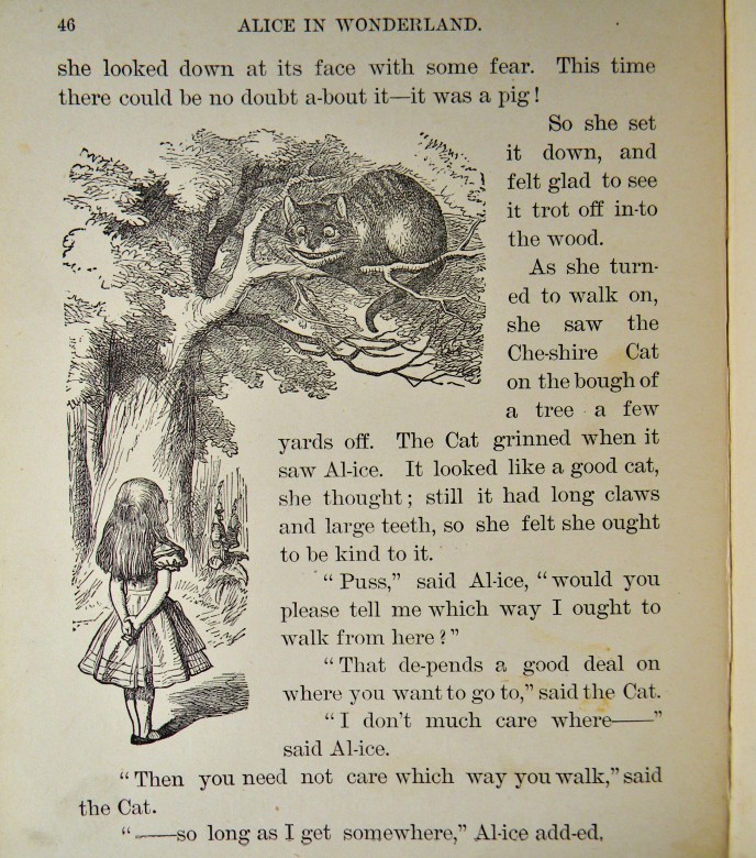 RARE Alice in Wonderland FIRST EDITION Lewis Carroll TENNIEL ILLUSTRATED Antique