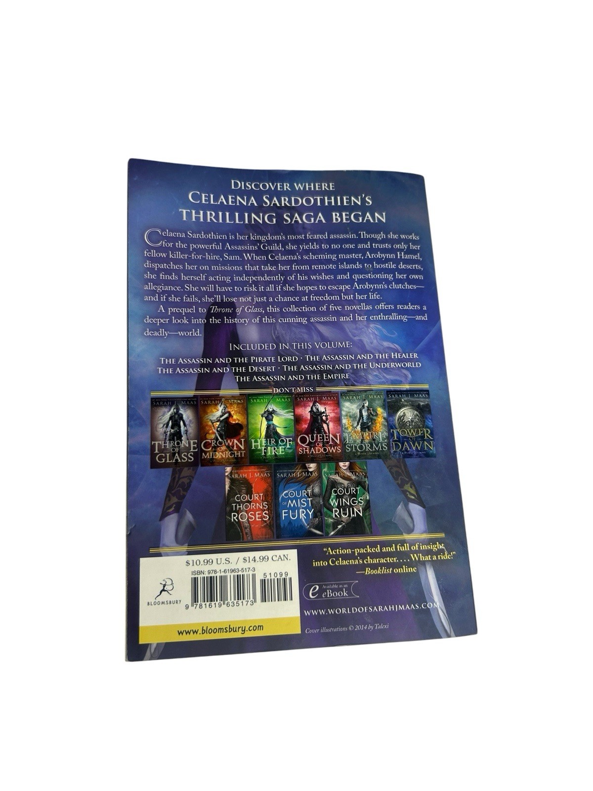 The Assassin’s Blade Sarah J Maas 2015 OOP Cover Clean Print Paperback