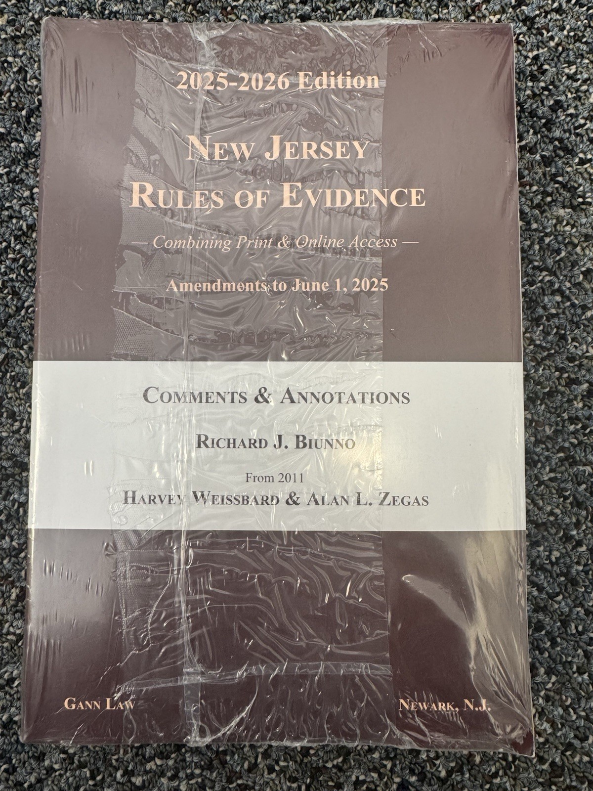 2025-2026 NEW JERSEY RULES OF EVIDENCE Book Brand New Sealed