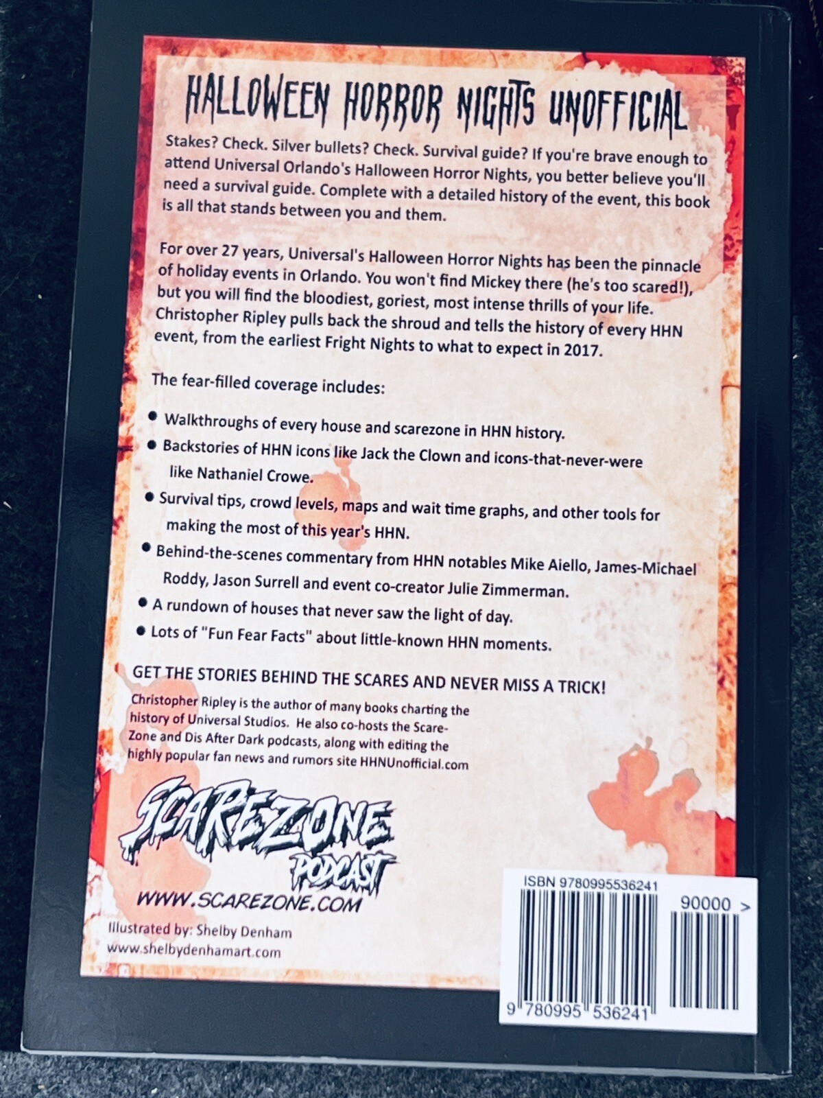 Christopher Ripley HALLOWEEN HORROR NIGHTS Unofficial Story Guide 2016/2017/2018