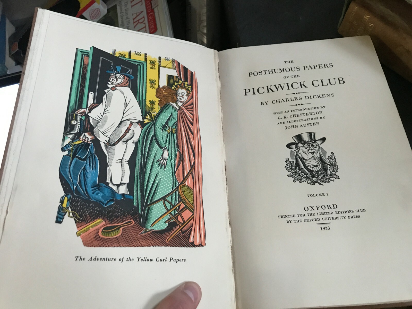 Dickens- Pickwick Papers Vol 1&2 1933 Limited Editions Club W/ Slip Case!!