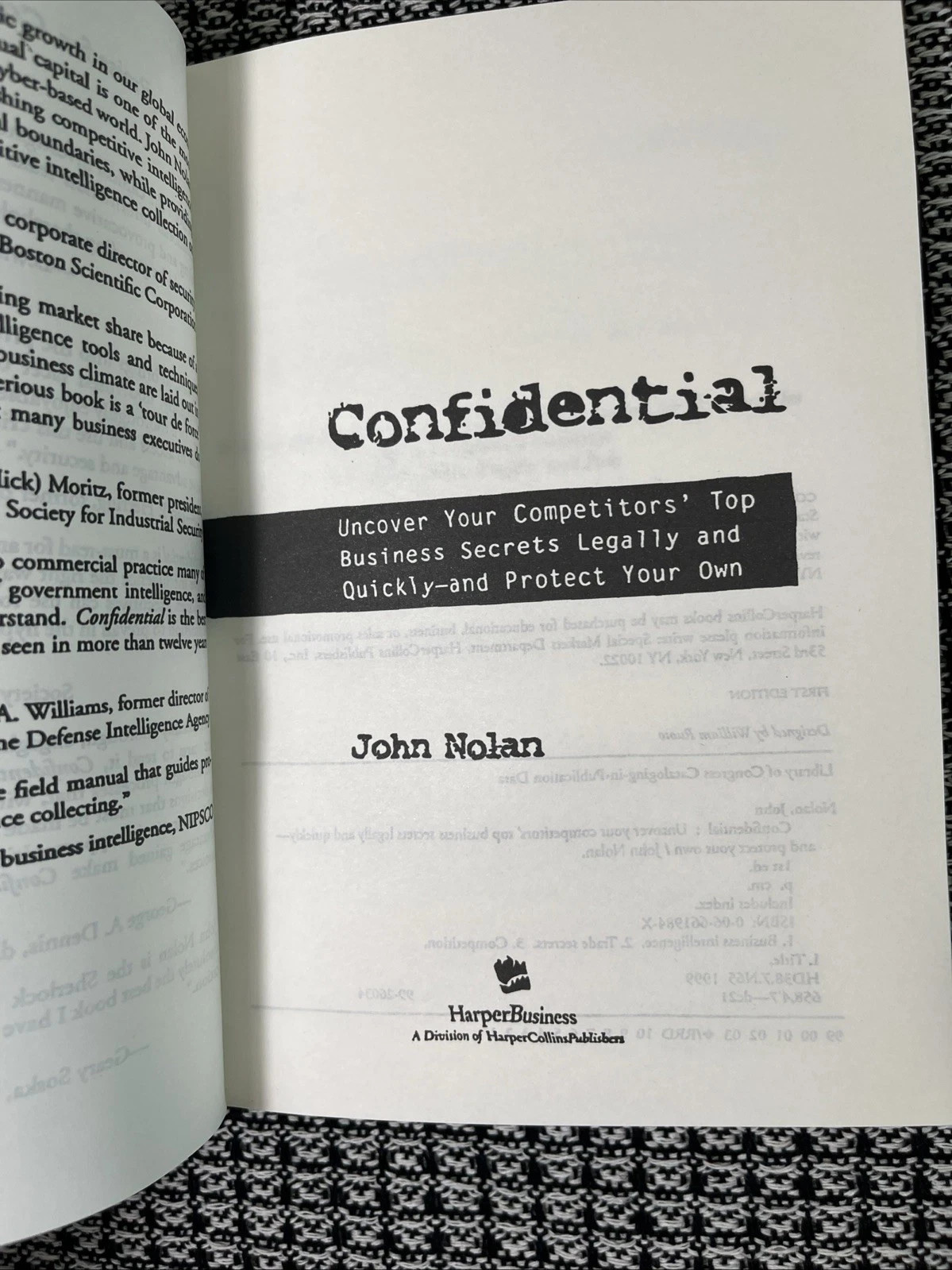 CONFIDENTIAL WRITTEN BY JOHN NOLAN BRAND NEW PAPERBACK FREE SHIPPING