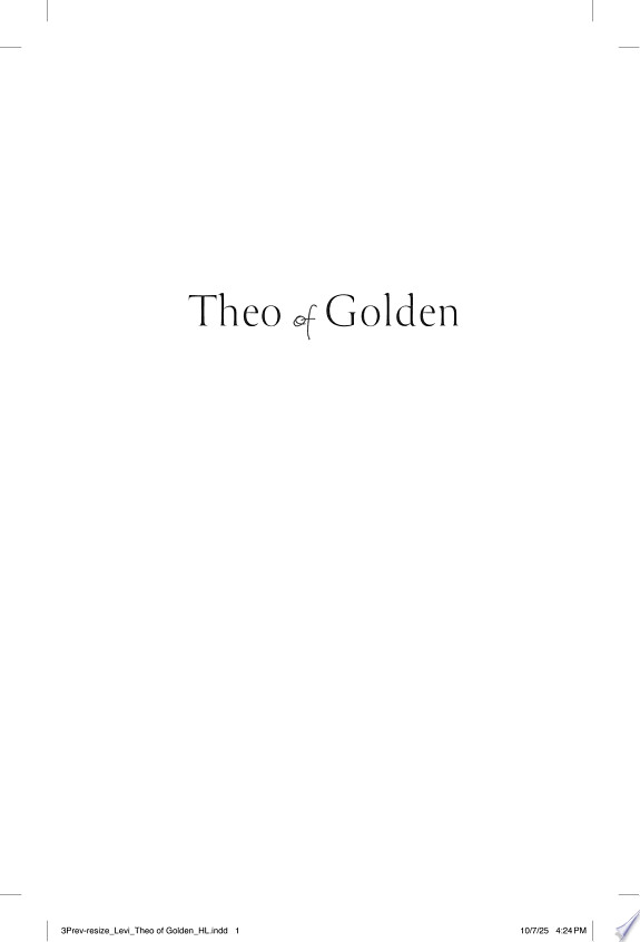 Theo of Golden by Allen Levi Trade Paperback Brand New