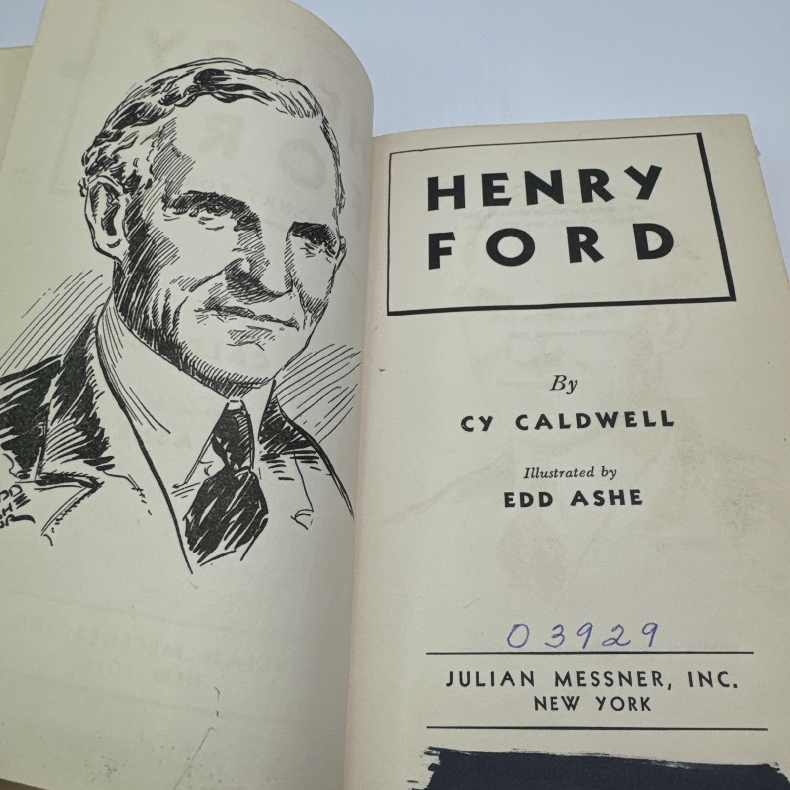 Henry Ford by Cy Caldwell Ex-Library 1961 HC Vintage Henry Ford Biography
