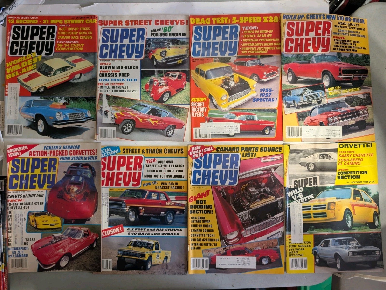 Lot of 75+ Super Chevy Super Sport Hot Rod Hot Rodding Magazine 1970s-2000s Vtg