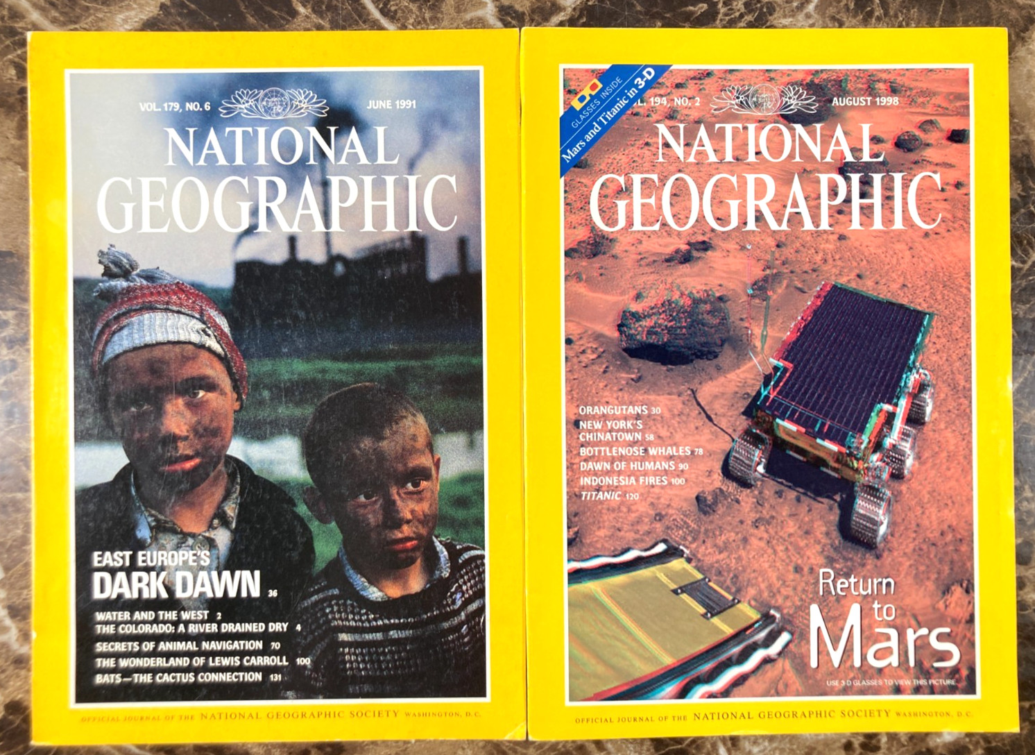 National Geographic Magazine 1968-2024 Lot of 10 Random Pick G-VG No Duplicates