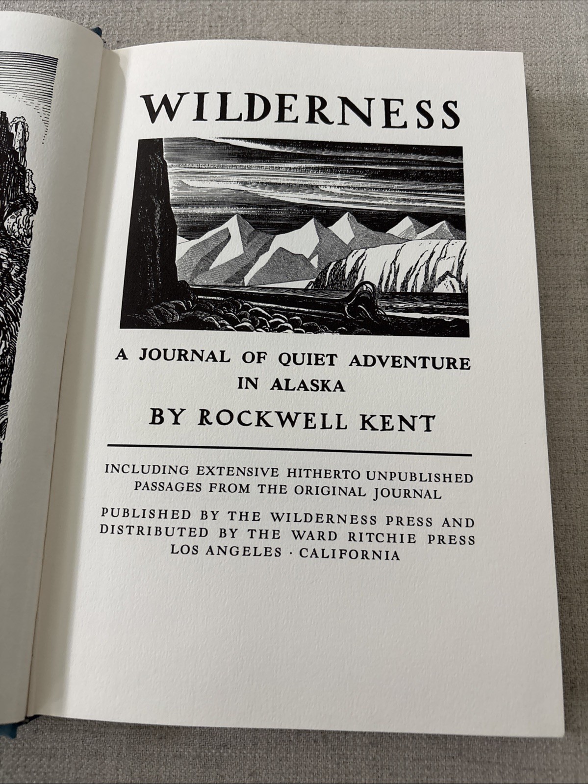 Wilderness A Journal Of Quiet Adventure In Alaska by Rockwell Kent SIGNED #1030