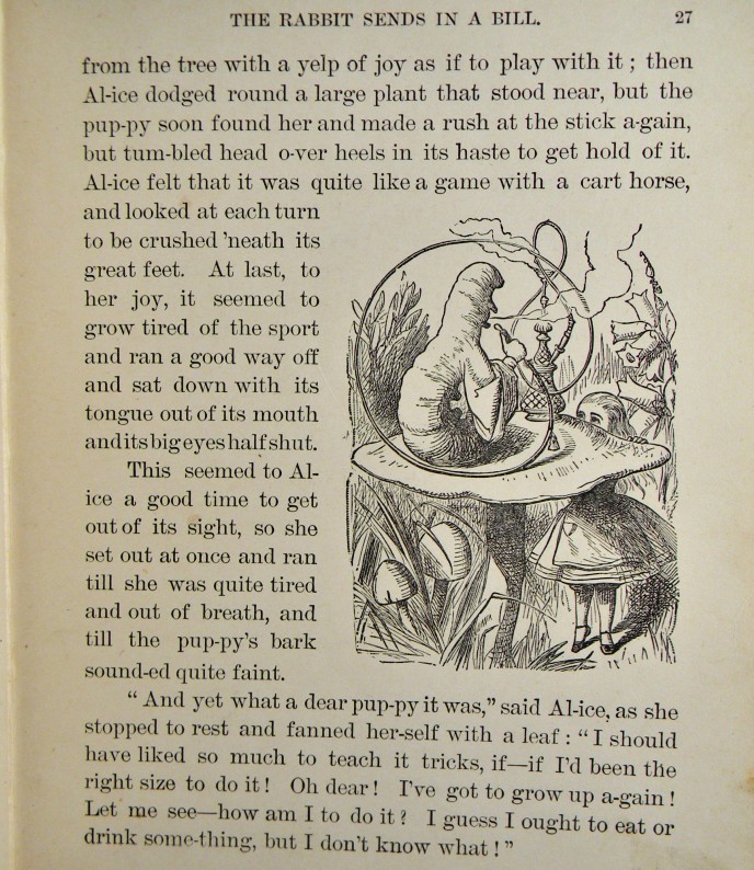 RARE Alice in Wonderland FIRST EDITION Lewis Carroll TENNIEL ILLUSTRATED Antique