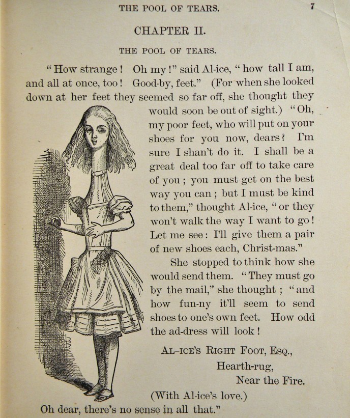 RARE Alice in Wonderland FIRST EDITION Lewis Carroll TENNIEL ILLUSTRATED Antique