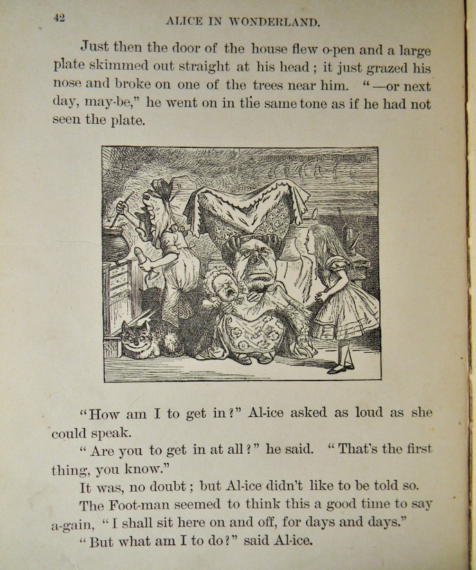 RARE Alice in Wonderland FIRST EDITION Lewis Carroll TENNIEL ILLUSTRATED Antique