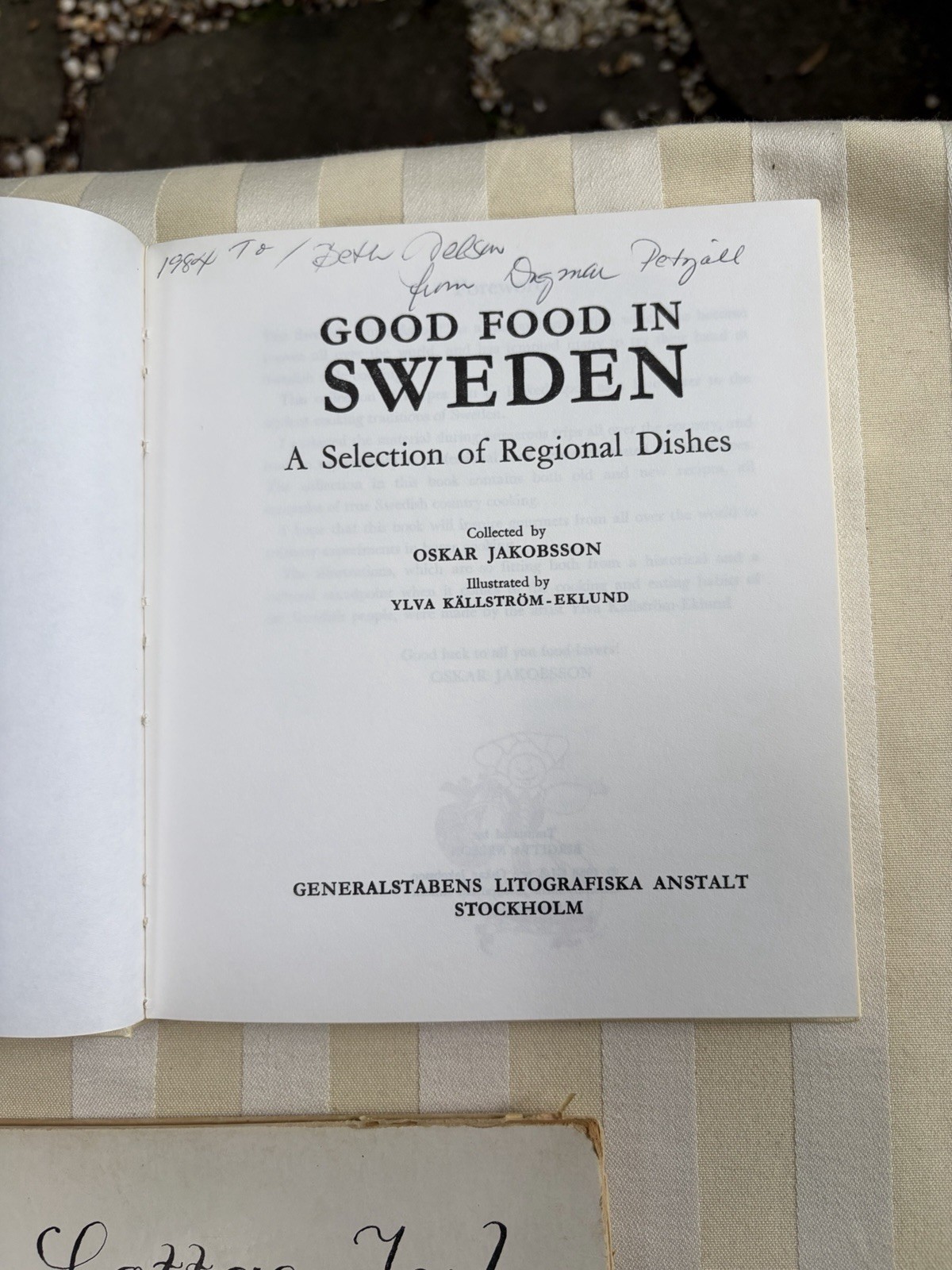 Lot 3 Sweden Books Good Food Cookbook + Carl Larsson Paintings & Petters Vtg