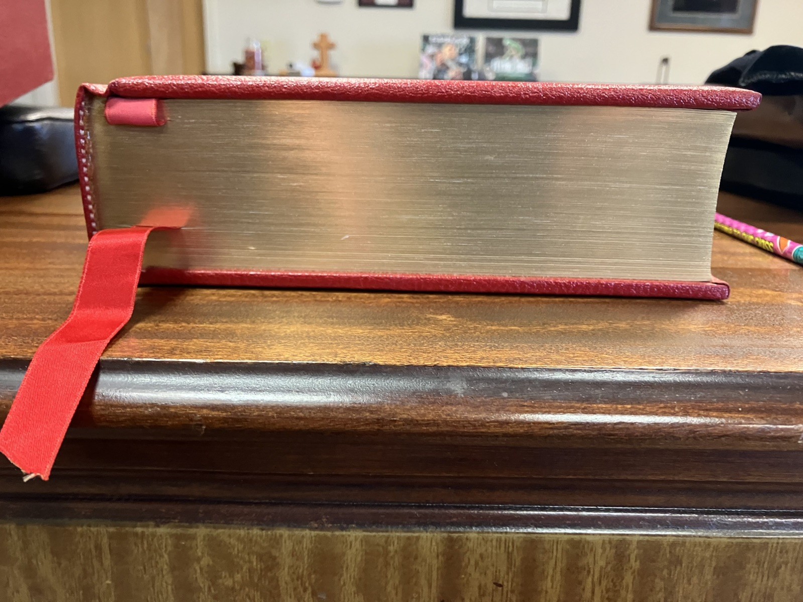 Salvador Dali The Jerusalem Bible Red Leather Bound Illustrated Bible 1970 EUC