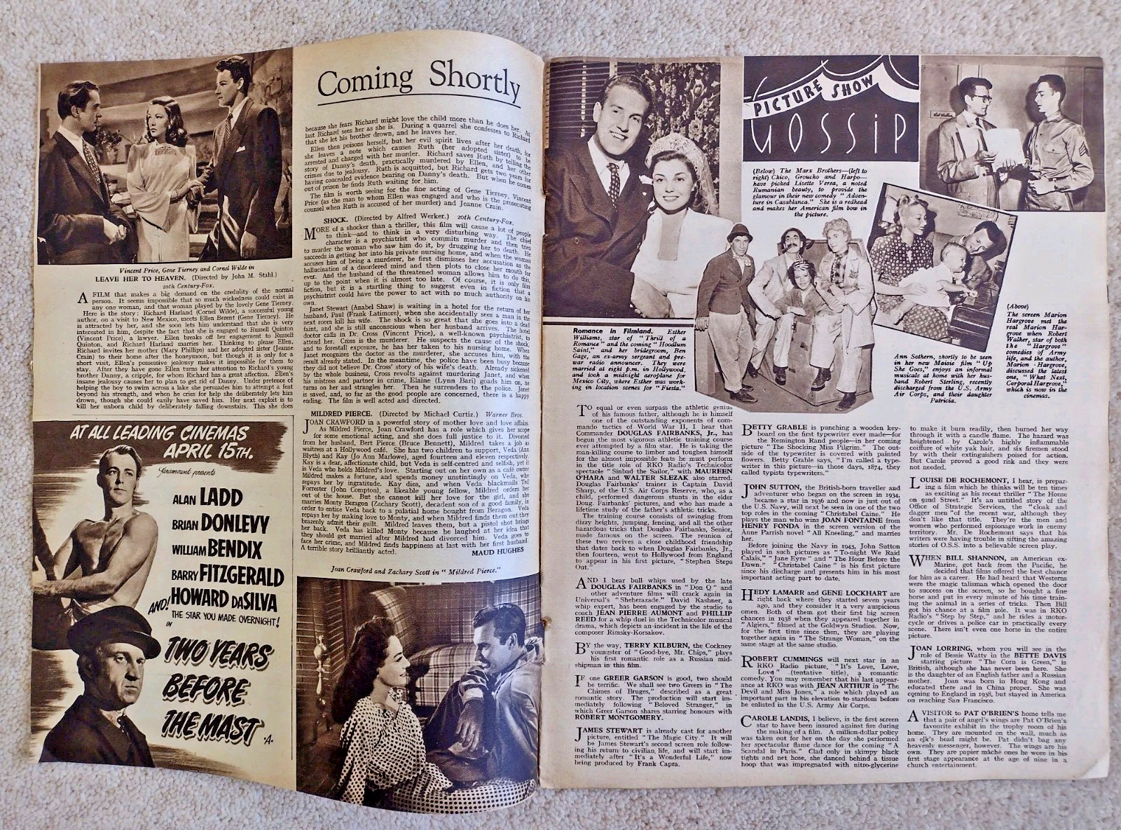 Picture Show magazine x11 1946 issues Garland Sinatra Bergman Cooper +++