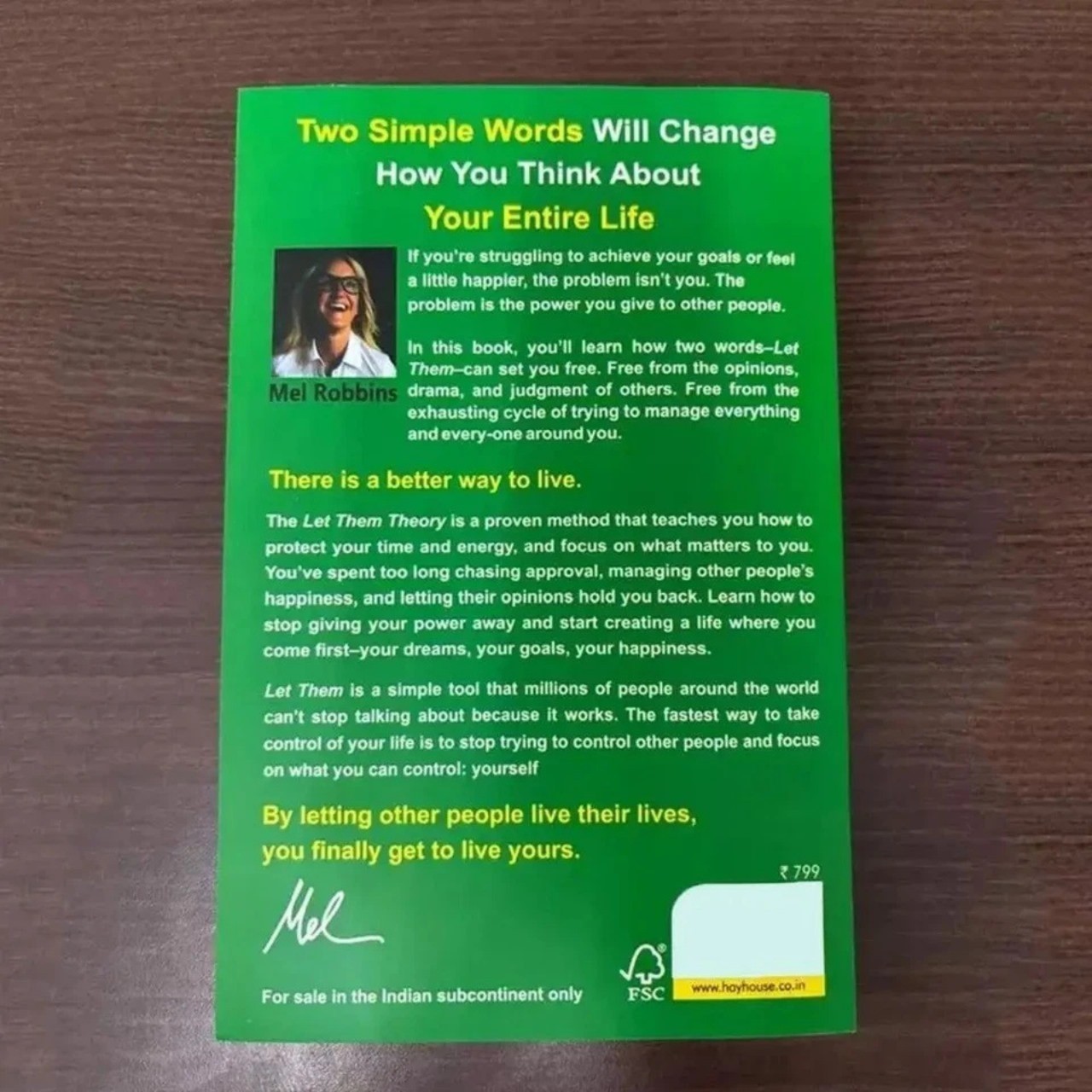 The Let Them Theory By Mel Robbins, Paperback Book