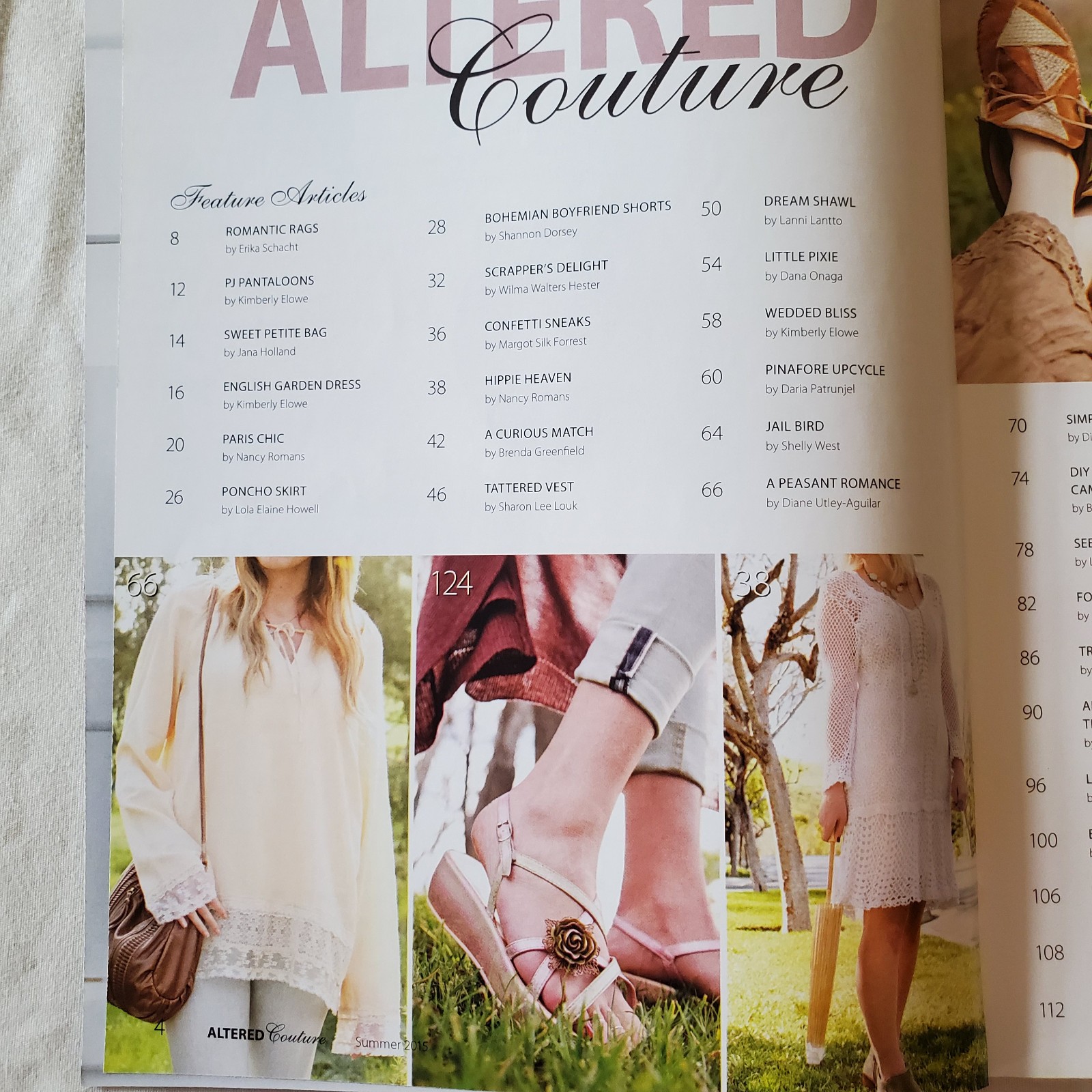 Altered Couture magazine May/Jun/Jul 2015 back issue craft and sewing magazine
