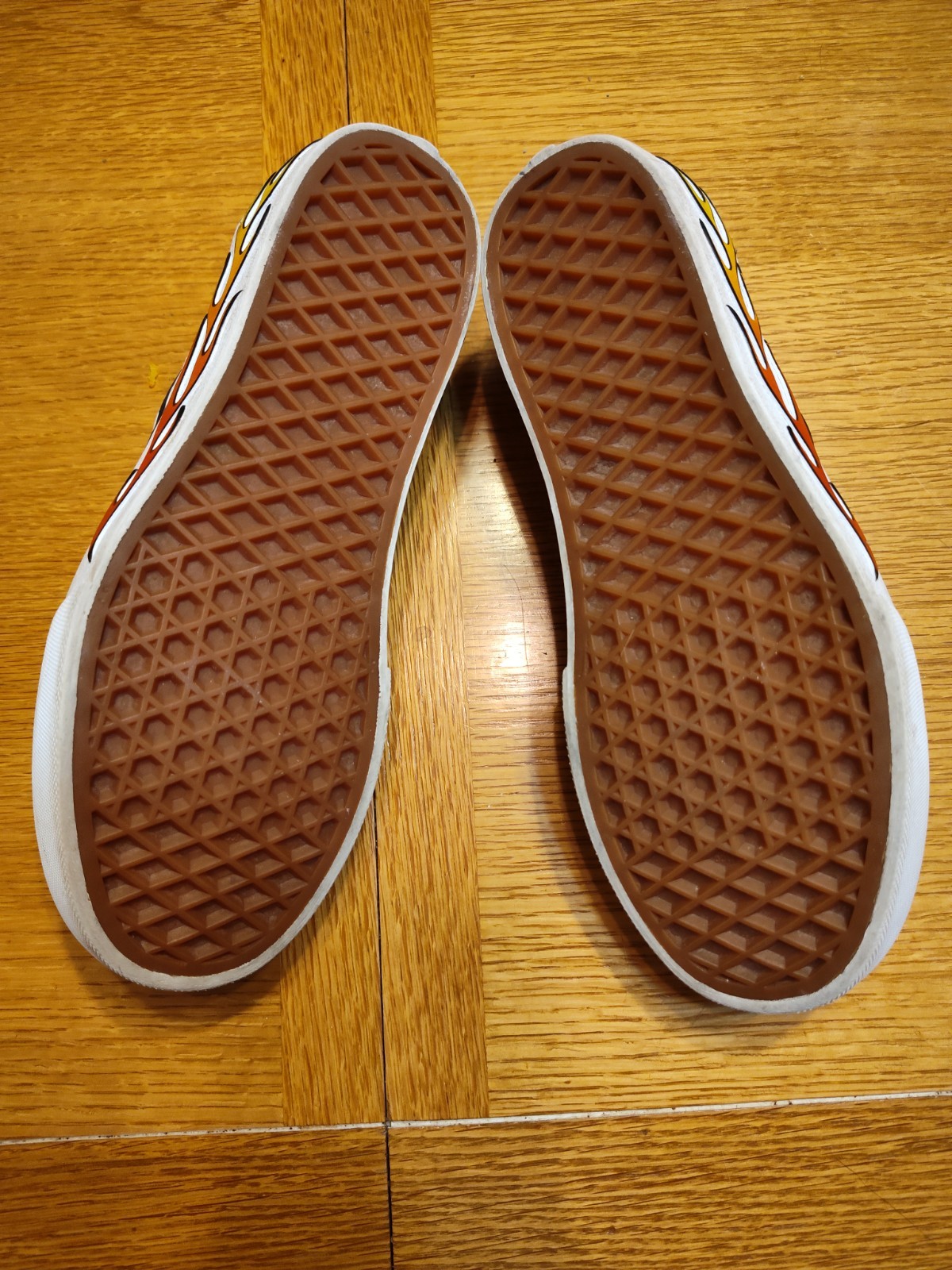 Vans Unisex Sidewall Flame Slip-On Platform Sneaker Size M5.5/W7.0