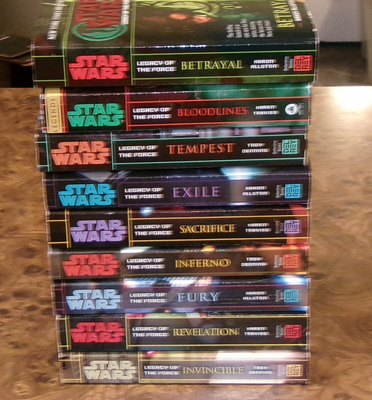 9 Star Wars Legacy of the Force Books Complete Set 1-9 Lot Aaron Allston+ Lot