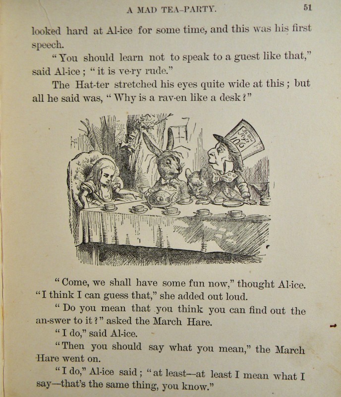 RARE Alice in Wonderland FIRST EDITION Lewis Carroll TENNIEL ILLUSTRATED Antique