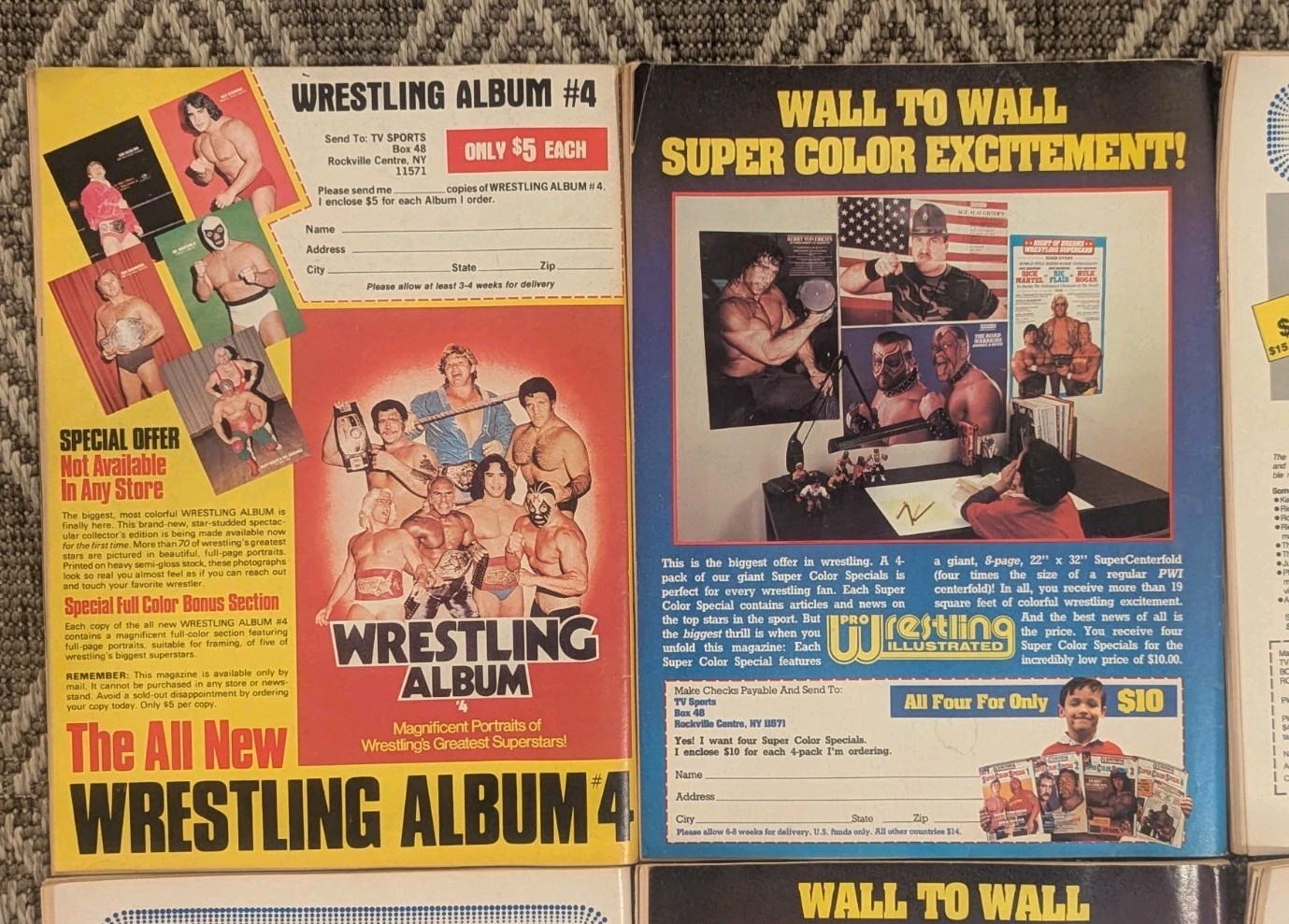 The Wrestler Vintage Pro Wrestling Magazines Lot of Ten – 1982/1986/1987