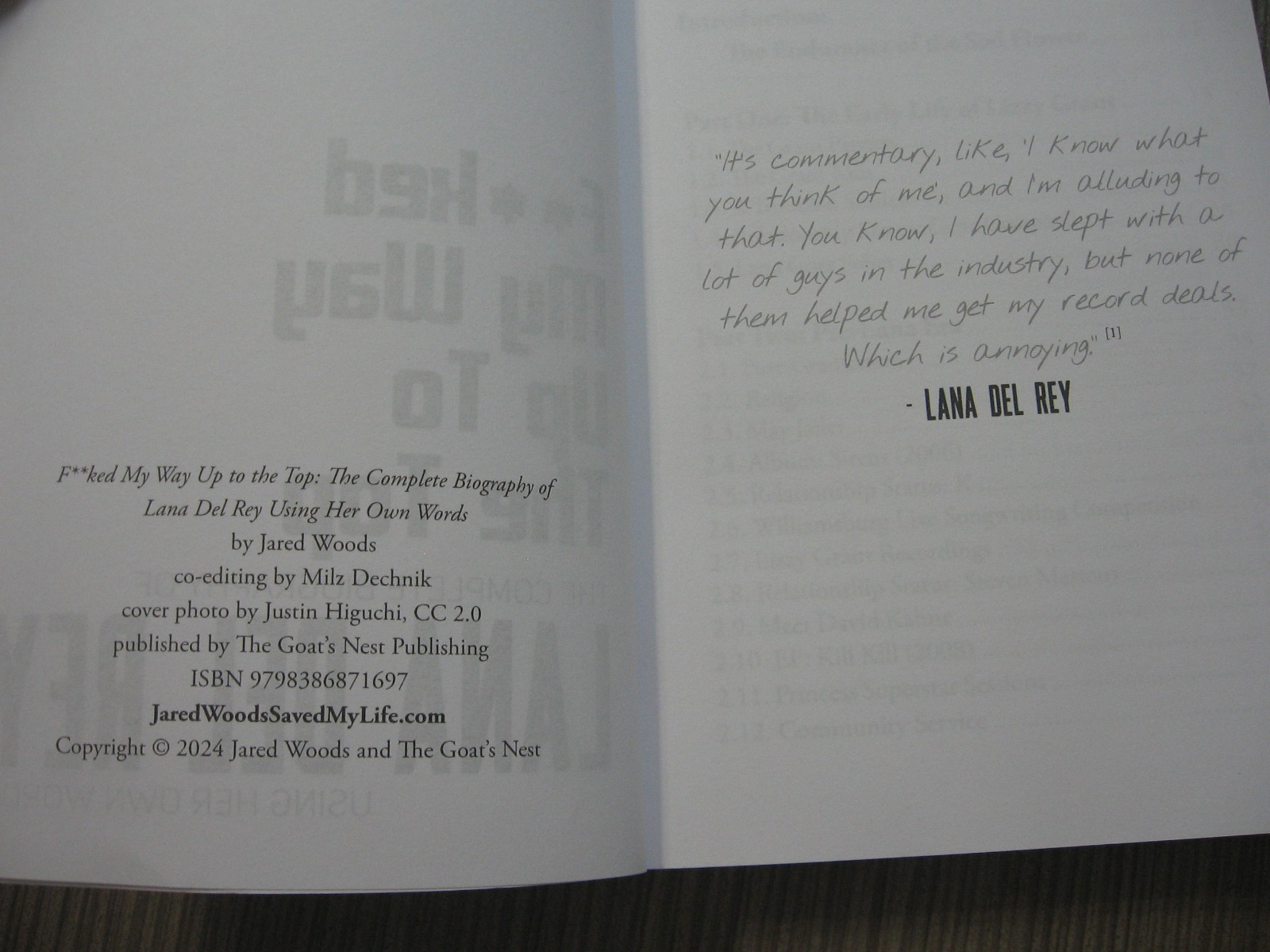 LANA DEL REY – F’ED MY WAY TO THE TOP BIOGRAPHY – RARE OOP PAPERBACK – 2024